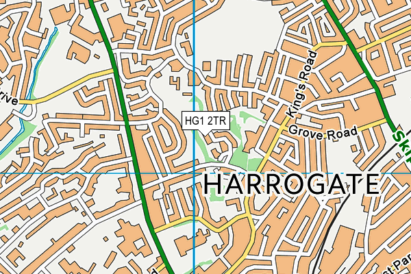 HG1 2TR map - OS VectorMap District (Ordnance Survey)