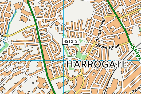 HG1 2TS map - OS VectorMap District (Ordnance Survey)