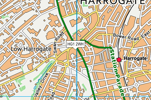 HG1 2WH map - OS VectorMap District (Ordnance Survey)