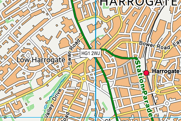 HG1 2WJ map - OS VectorMap District (Ordnance Survey)