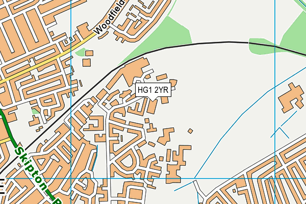 HG1 2YR map - OS VectorMap District (Ordnance Survey)