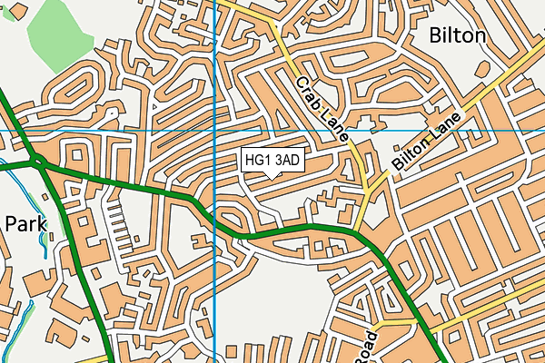 HG1 3AD map - OS VectorMap District (Ordnance Survey)