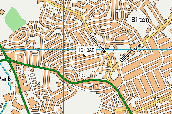 HG1 3AE map - OS VectorMap District (Ordnance Survey)