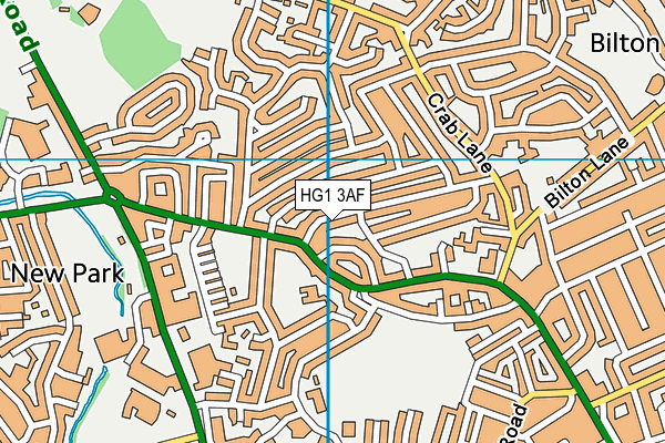 HG1 3AF map - OS VectorMap District (Ordnance Survey)