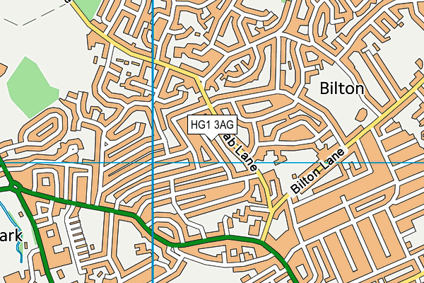 HG1 3AG map - OS VectorMap District (Ordnance Survey)