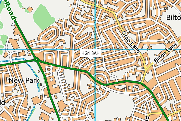 HG1 3AH map - OS VectorMap District (Ordnance Survey)