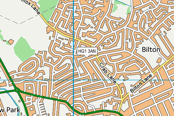 HG1 3AN map - OS VectorMap District (Ordnance Survey)