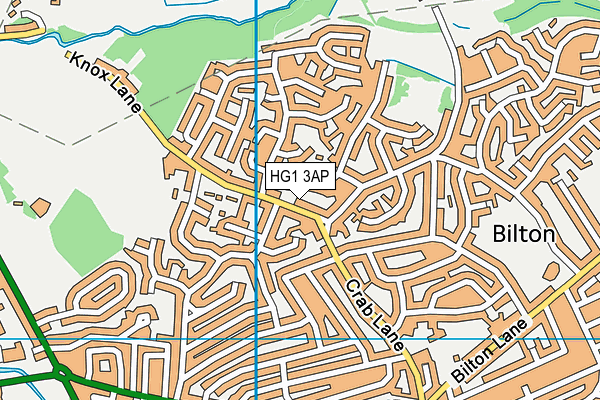 HG1 3AP map - OS VectorMap District (Ordnance Survey)