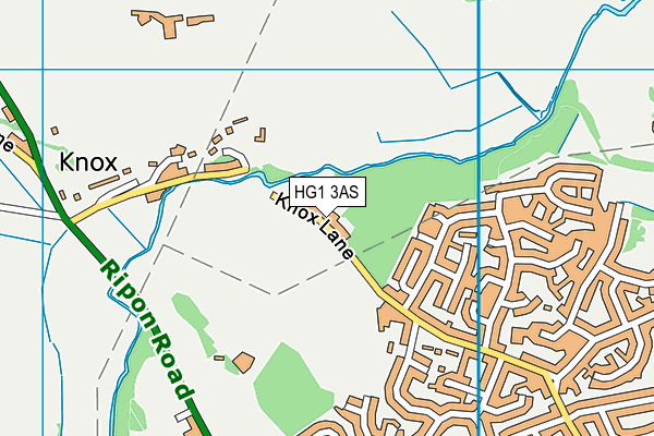 HG1 3AS map - OS VectorMap District (Ordnance Survey)