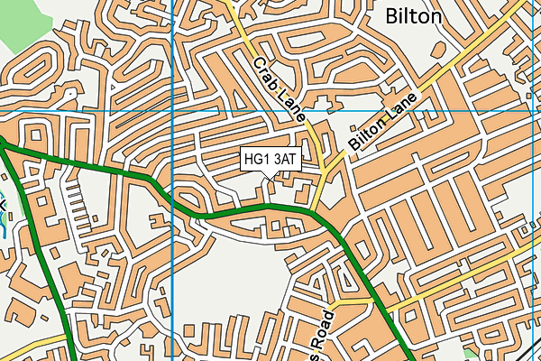 HG1 3AT map - OS VectorMap District (Ordnance Survey)