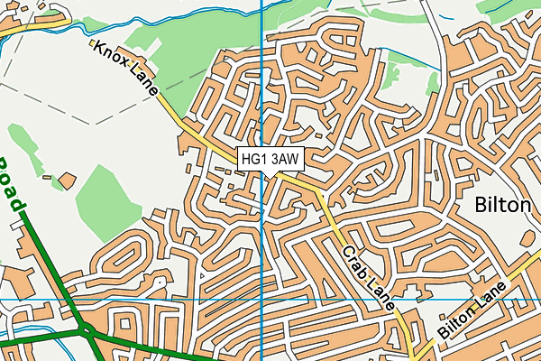 HG1 3AW map - OS VectorMap District (Ordnance Survey)