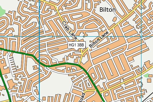HG1 3BB map - OS VectorMap District (Ordnance Survey)