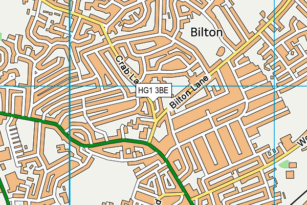HG1 3BE map - OS VectorMap District (Ordnance Survey)