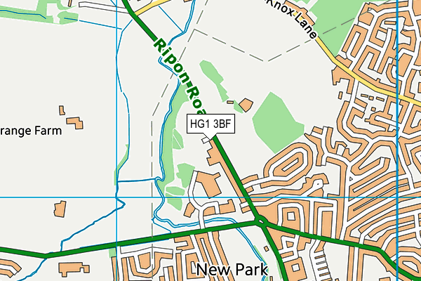 HG1 3BF map - OS VectorMap District (Ordnance Survey)