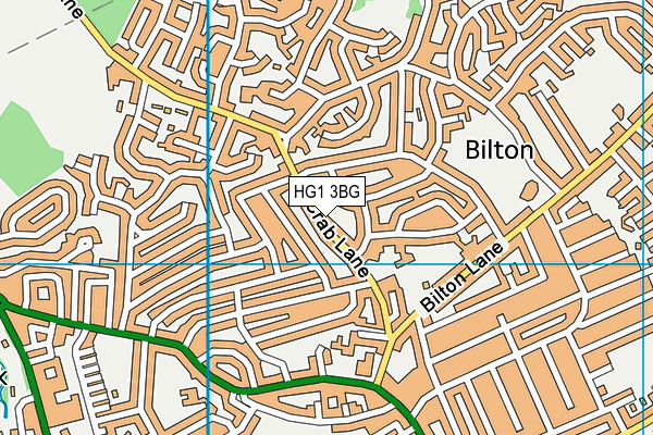 HG1 3BG map - OS VectorMap District (Ordnance Survey)