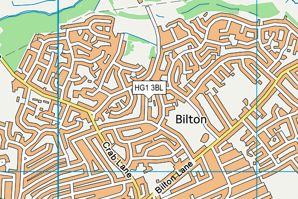 HG1 3BL map - OS VectorMap District (Ordnance Survey)