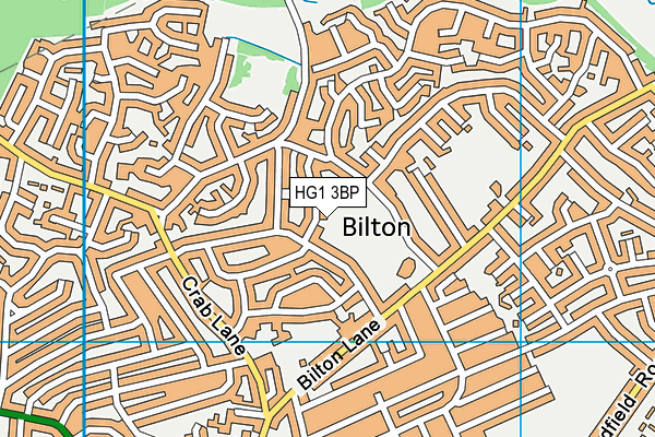 HG1 3BP map - OS VectorMap District (Ordnance Survey)
