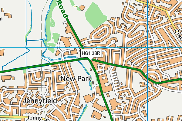 HG1 3BR map - OS VectorMap District (Ordnance Survey)