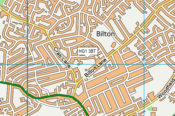 HG1 3BT map - OS VectorMap District (Ordnance Survey)