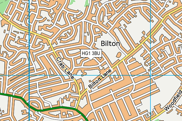 HG1 3BU map - OS VectorMap District (Ordnance Survey)