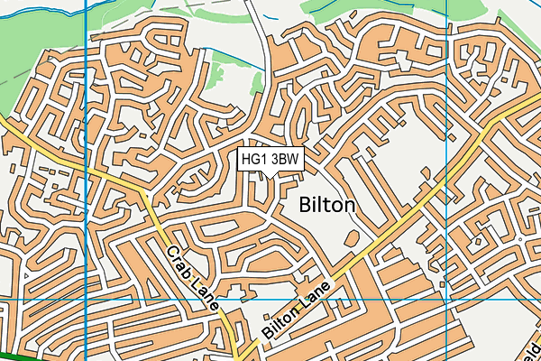 HG1 3BW map - OS VectorMap District (Ordnance Survey)