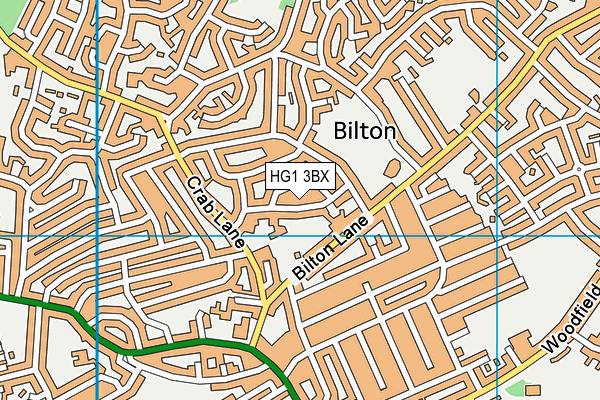 HG1 3BX map - OS VectorMap District (Ordnance Survey)