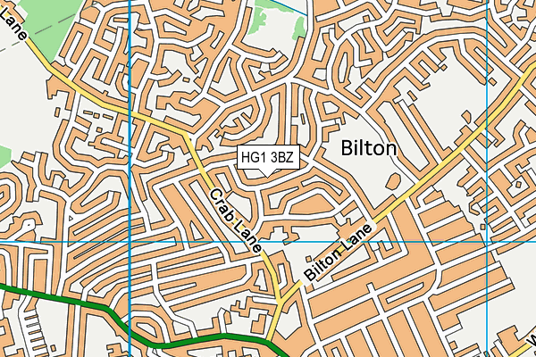 HG1 3BZ map - OS VectorMap District (Ordnance Survey)