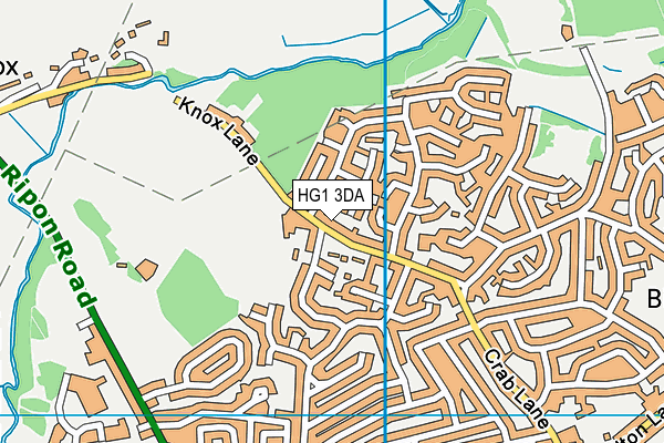 HG1 3DA map - OS VectorMap District (Ordnance Survey)