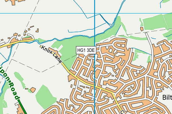 HG1 3DE map - OS VectorMap District (Ordnance Survey)