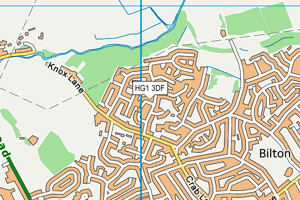HG1 3DF map - OS VectorMap District (Ordnance Survey)