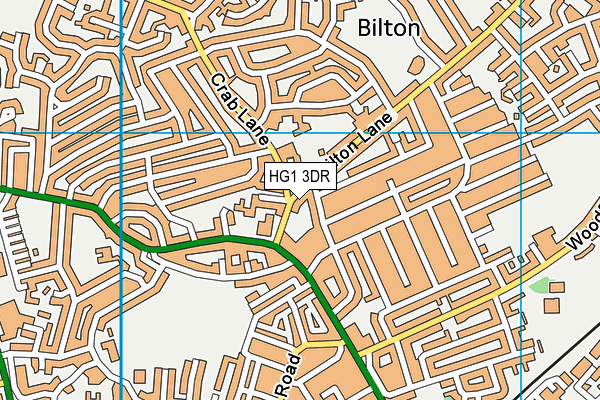 HG1 3DR map - OS VectorMap District (Ordnance Survey)