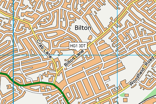 HG1 3DT map - OS VectorMap District (Ordnance Survey)