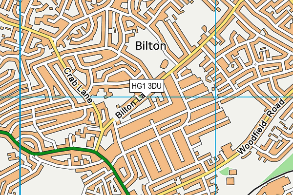 HG1 3DU map - OS VectorMap District (Ordnance Survey)