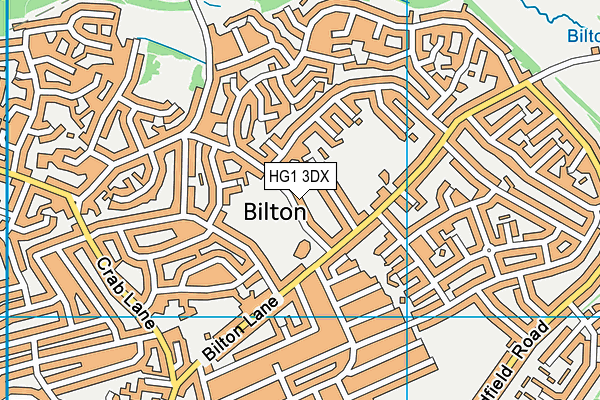 HG1 3DX map - OS VectorMap District (Ordnance Survey)