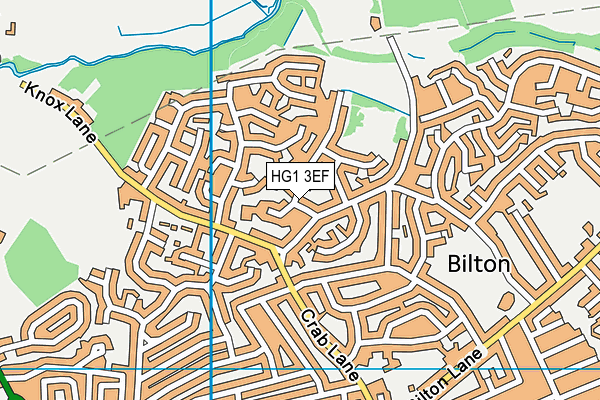 HG1 3EF map - OS VectorMap District (Ordnance Survey)