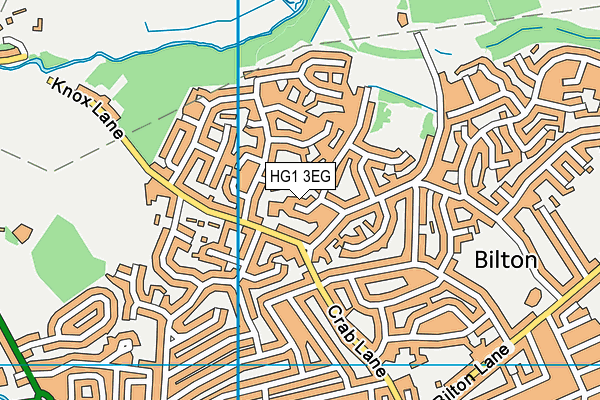 HG1 3EG map - OS VectorMap District (Ordnance Survey)