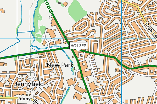 HG1 3EP map - OS VectorMap District (Ordnance Survey)