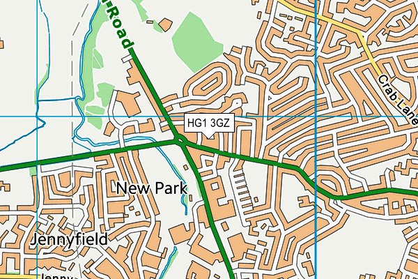 HG1 3GZ map - OS VectorMap District (Ordnance Survey)