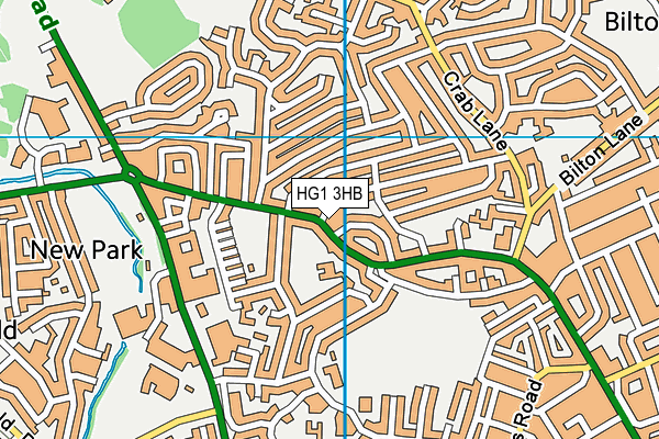 HG1 3HB map - OS VectorMap District (Ordnance Survey)