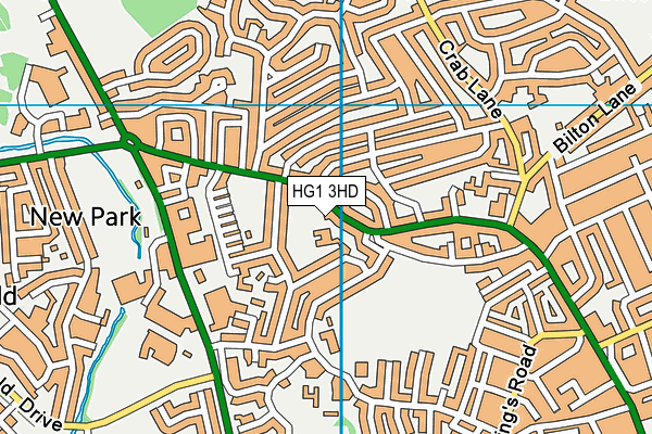 HG1 3HD map - OS VectorMap District (Ordnance Survey)