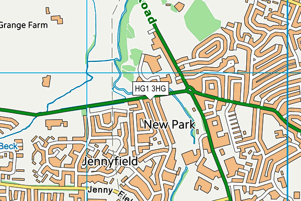 HG1 3HG map - OS VectorMap District (Ordnance Survey)