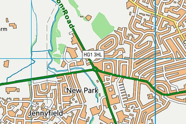 HG1 3HL map - OS VectorMap District (Ordnance Survey)