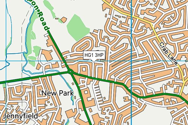 HG1 3HP map - OS VectorMap District (Ordnance Survey)