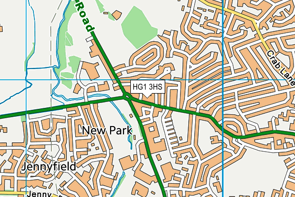 HG1 3HS map - OS VectorMap District (Ordnance Survey)