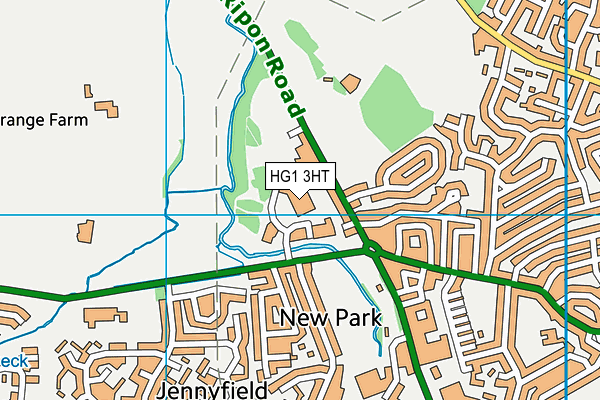 HG1 3HT map - OS VectorMap District (Ordnance Survey)