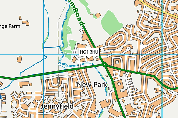 HG1 3HU map - OS VectorMap District (Ordnance Survey)