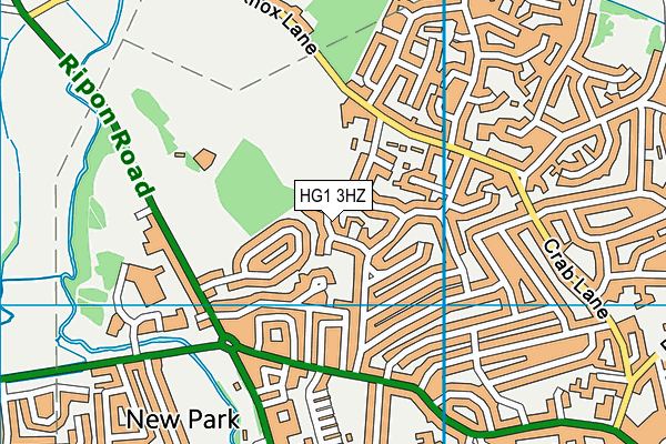 HG1 3HZ map - OS VectorMap District (Ordnance Survey)