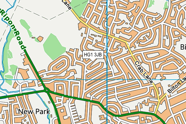 HG1 3JB map - OS VectorMap District (Ordnance Survey)