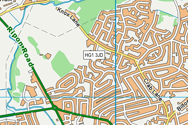 HG1 3JD map - OS VectorMap District (Ordnance Survey)