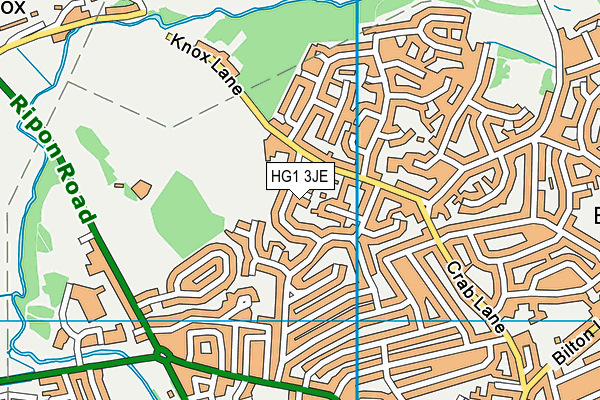 HG1 3JE map - OS VectorMap District (Ordnance Survey)